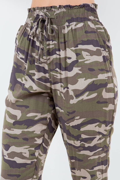 Rayon High Rise Camo Joggers