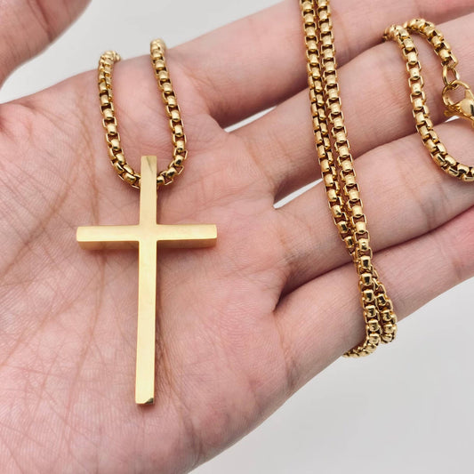 Stainless Steel Cross Pendant Necklace