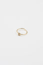 18K Gold Shiny Adjustable Initial Ring
