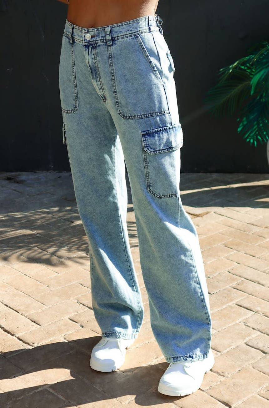 Multi-Pocket Stretchless Cargo Pants