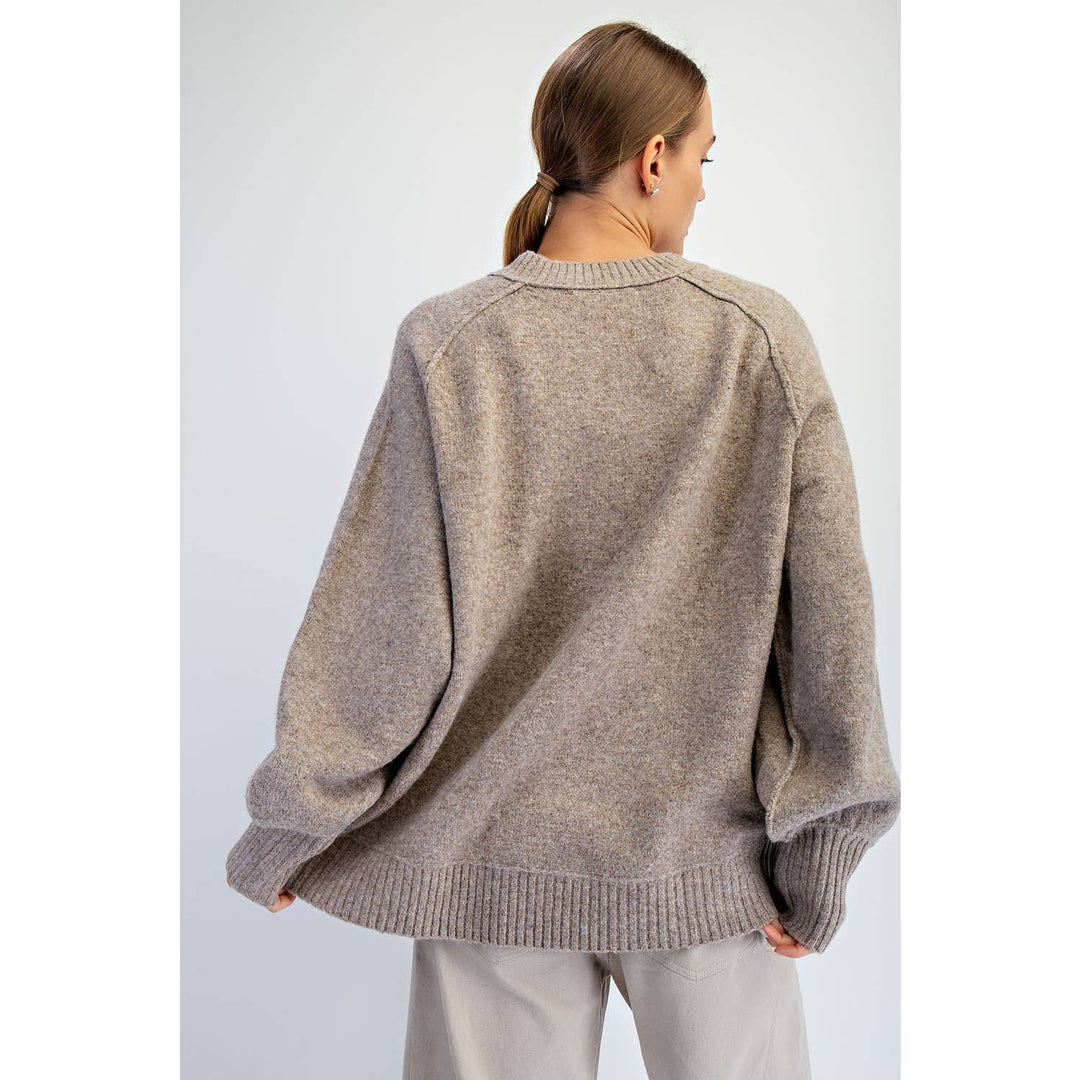 OVERSIZED V NECK SWEATER