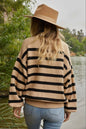 Knit Oversized Striped Sweater Top