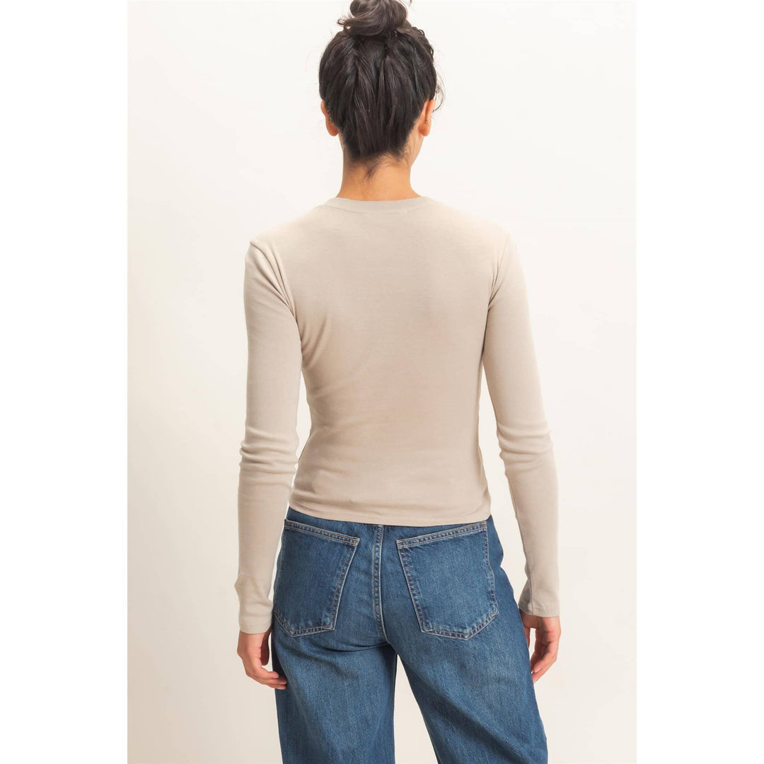 Crew Neck Long Sleeve Top