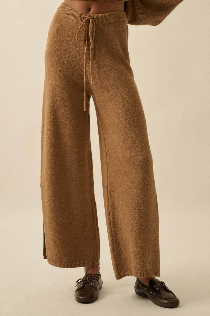 Knit Split-Hem Pants