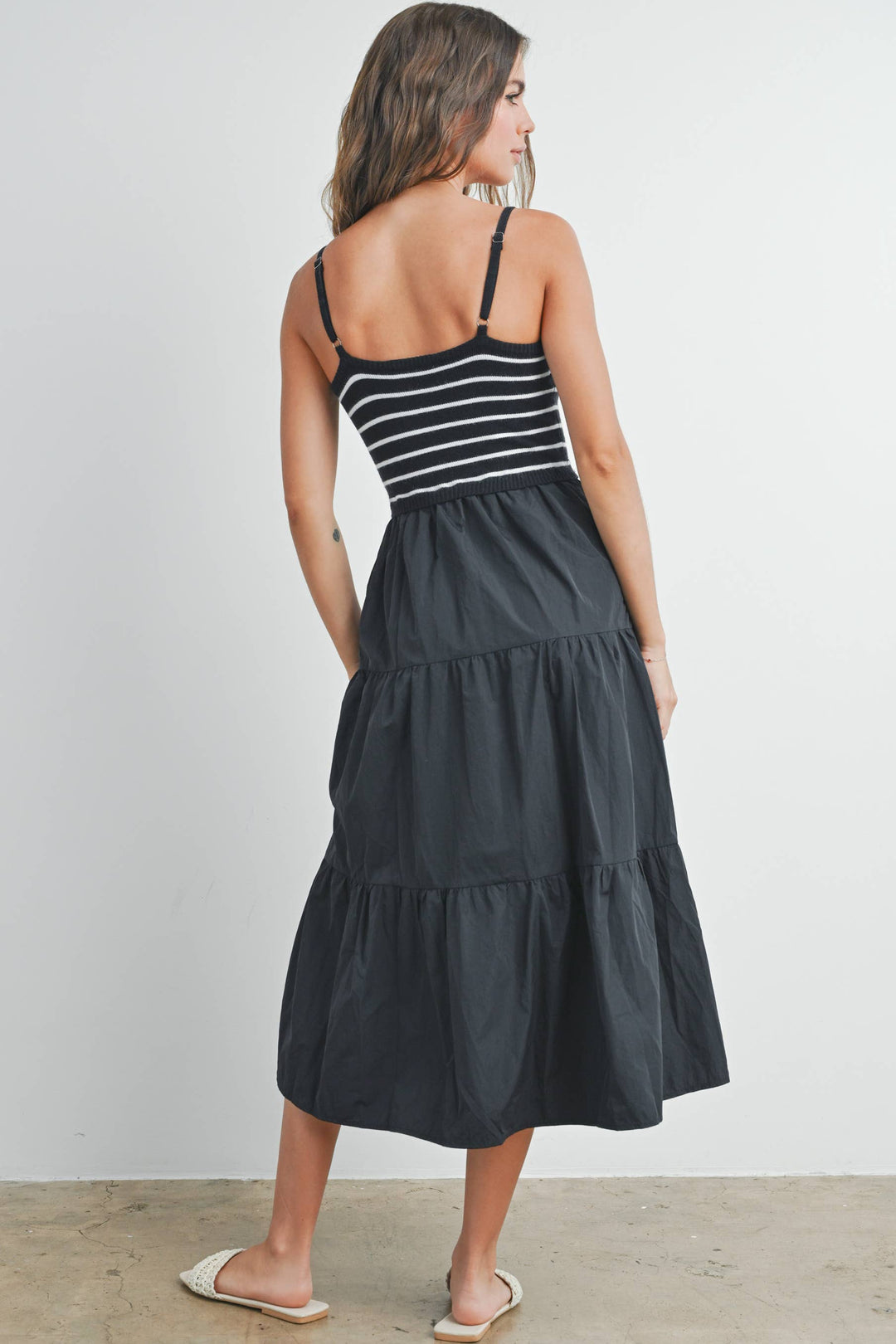 Striped Knit Maxi Dress