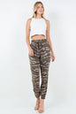 Rayon High Rise Camo Joggers