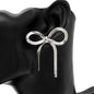 Metal Bow Ribbon Snake Chain Earrings