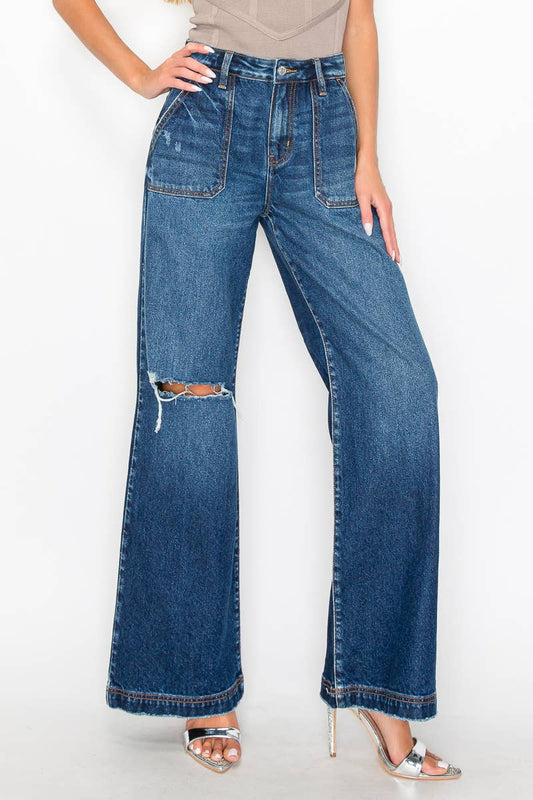 ULTRA HIGH RISE RELAXED FLARE JEANS