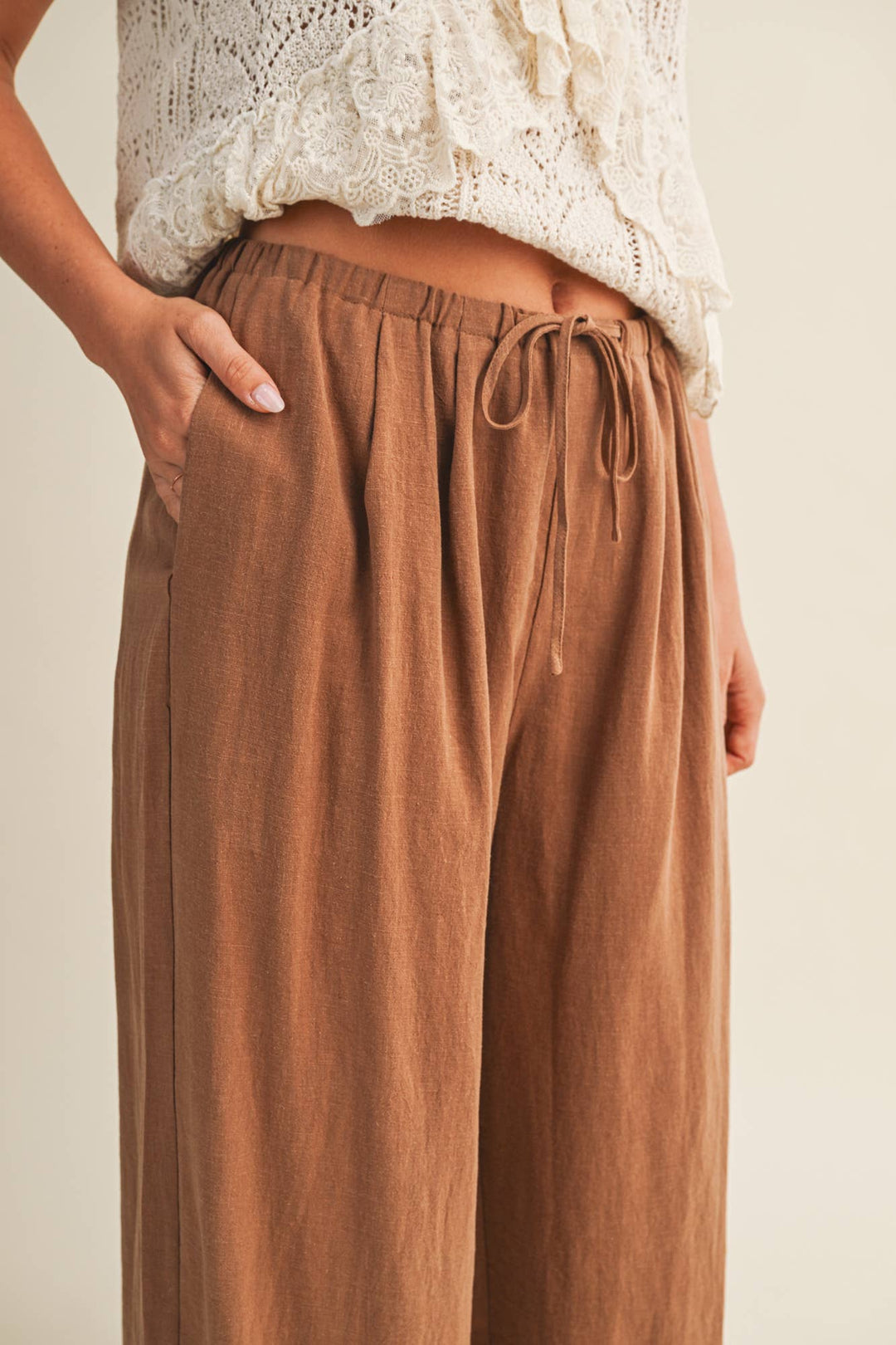 WAIST TUCK DETAIL PANTS