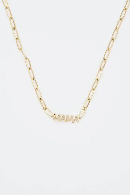 “Mama” Demi-Fine 24K Gold Necklace – Handmade