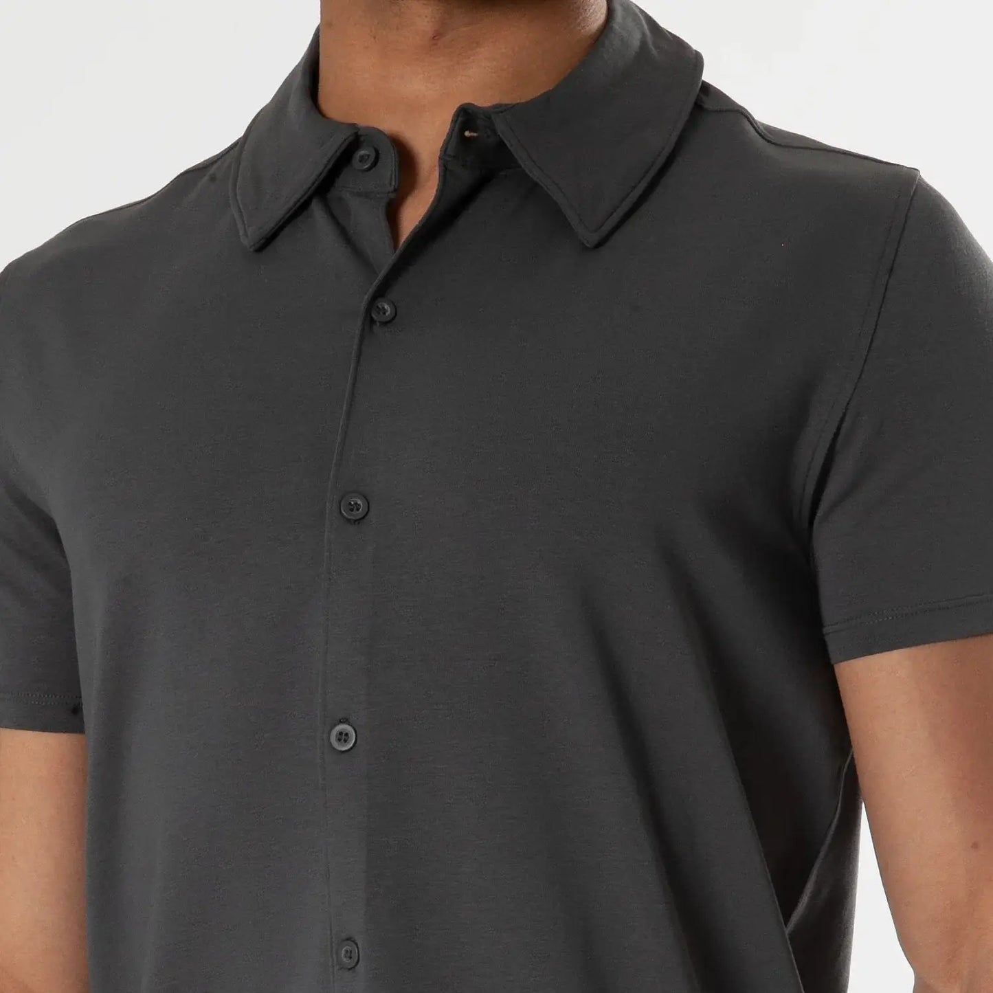 Short Sleeve Shirt | Button Up | Carbon