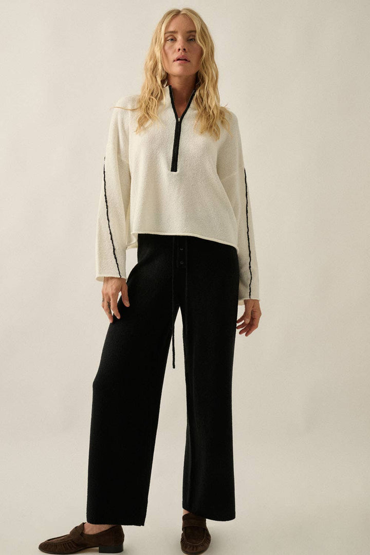 Knit Split-Hem Pants