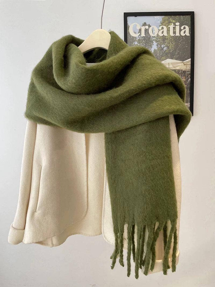 Solid Scarf with Fringe