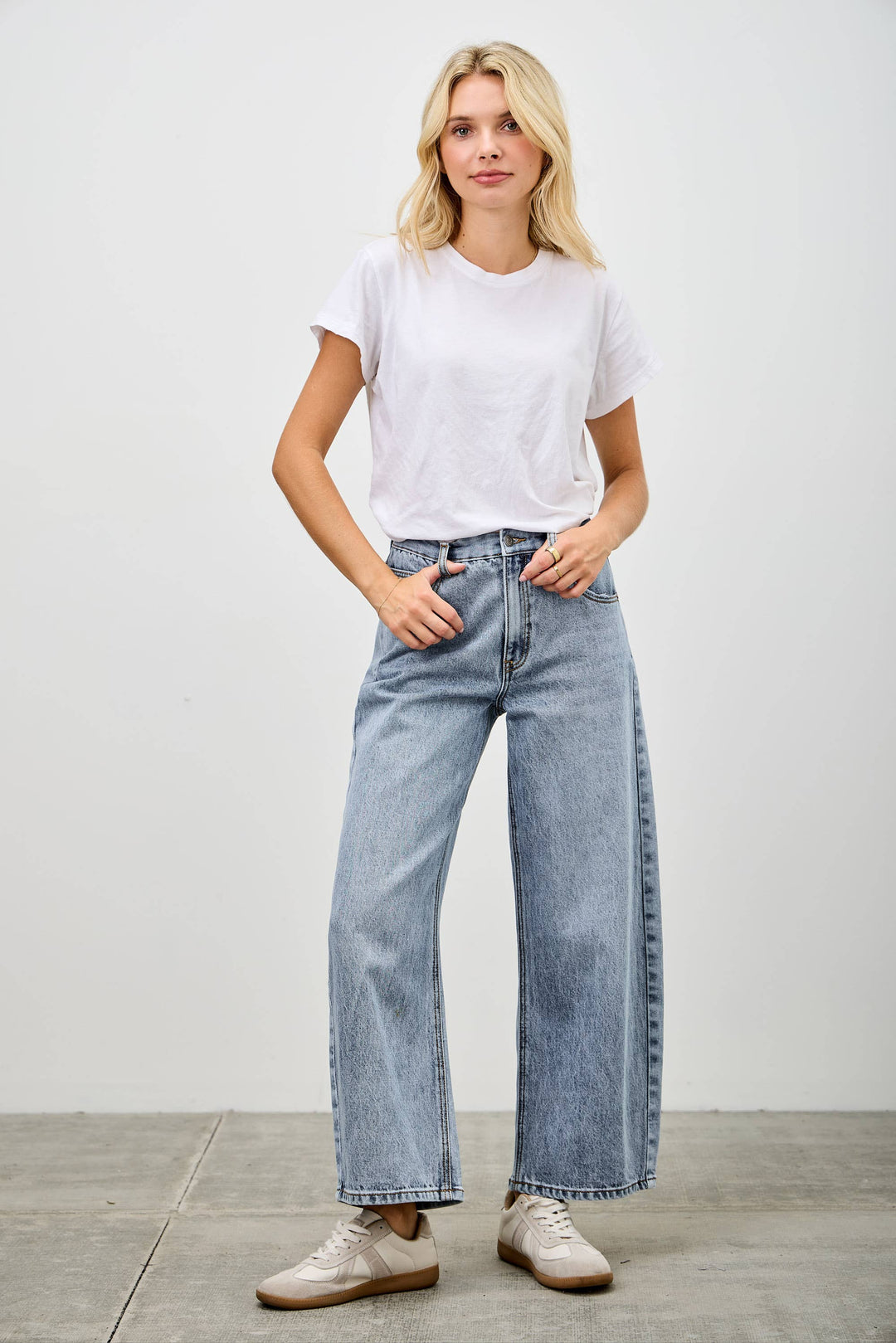 High Rise Denim Barrel