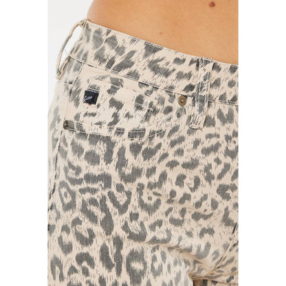 Leopard Denim Shorts
