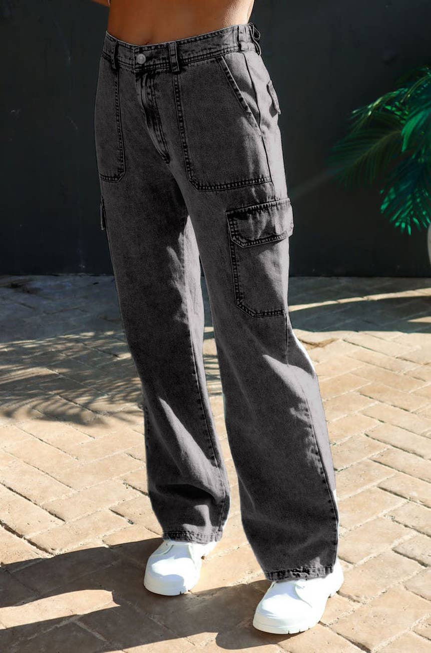 Multi-Pocket Stretchless Cargo Pants