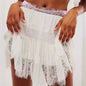 High Waist Lace Mini Skirt