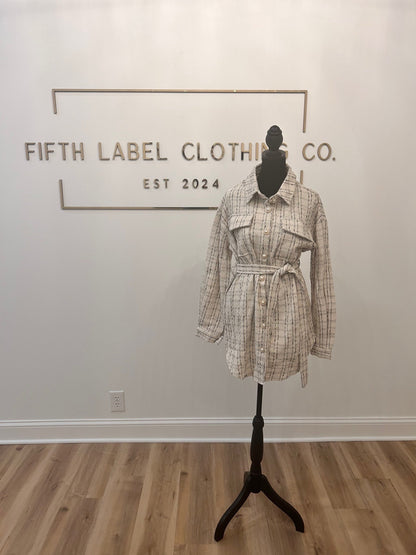 Vintage Midi Plaid Coat
