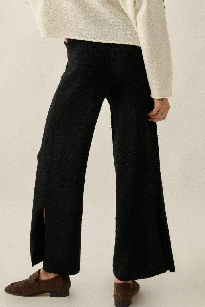 Knit Split-Hem Pants