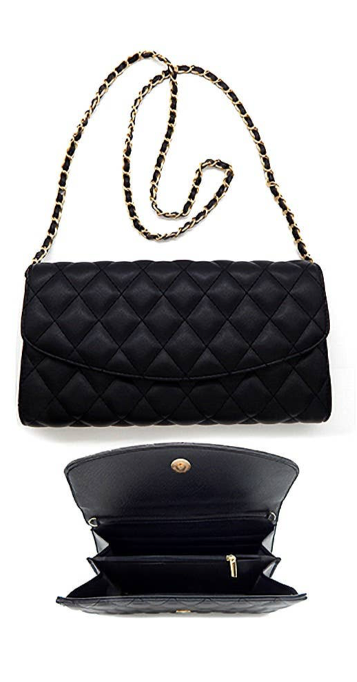 Quilted Faux Leather Handbag