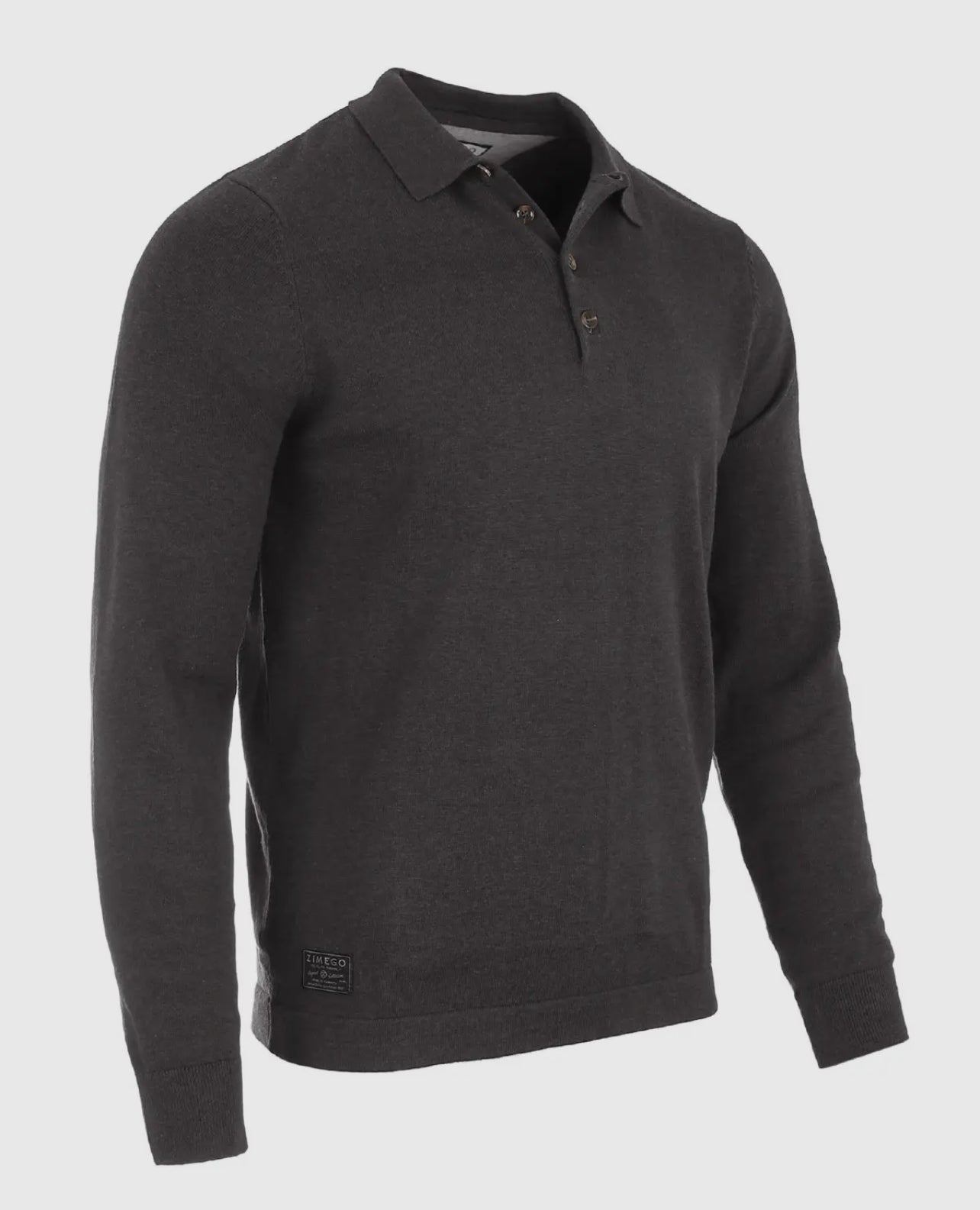 Men's Polo Sweater Casual Button Pullover