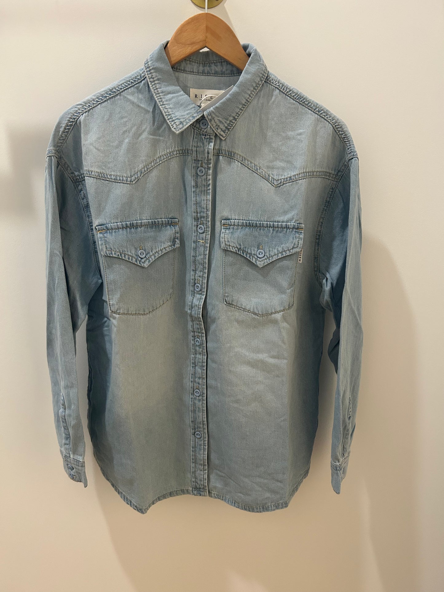 RISEN WESTERN STYLE RELAXED FIT DENIM SHIRT