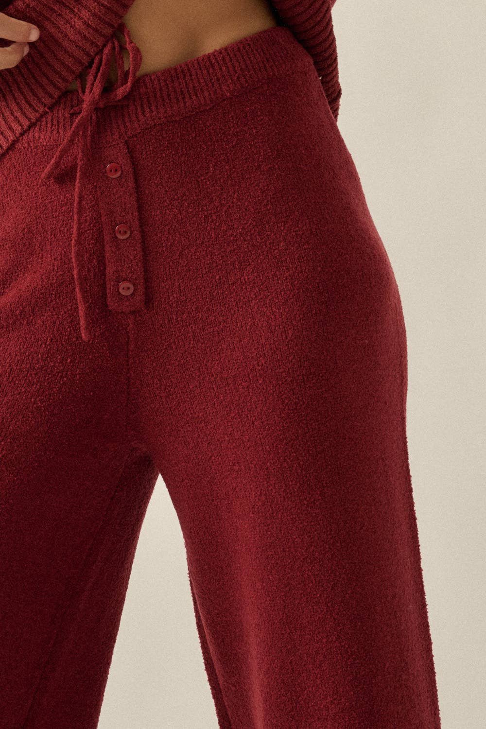 Knit Split-Hem Pants