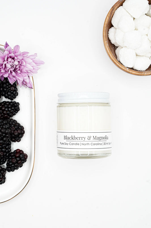 Blackberry & Magnolia 4 oz Soy Candle