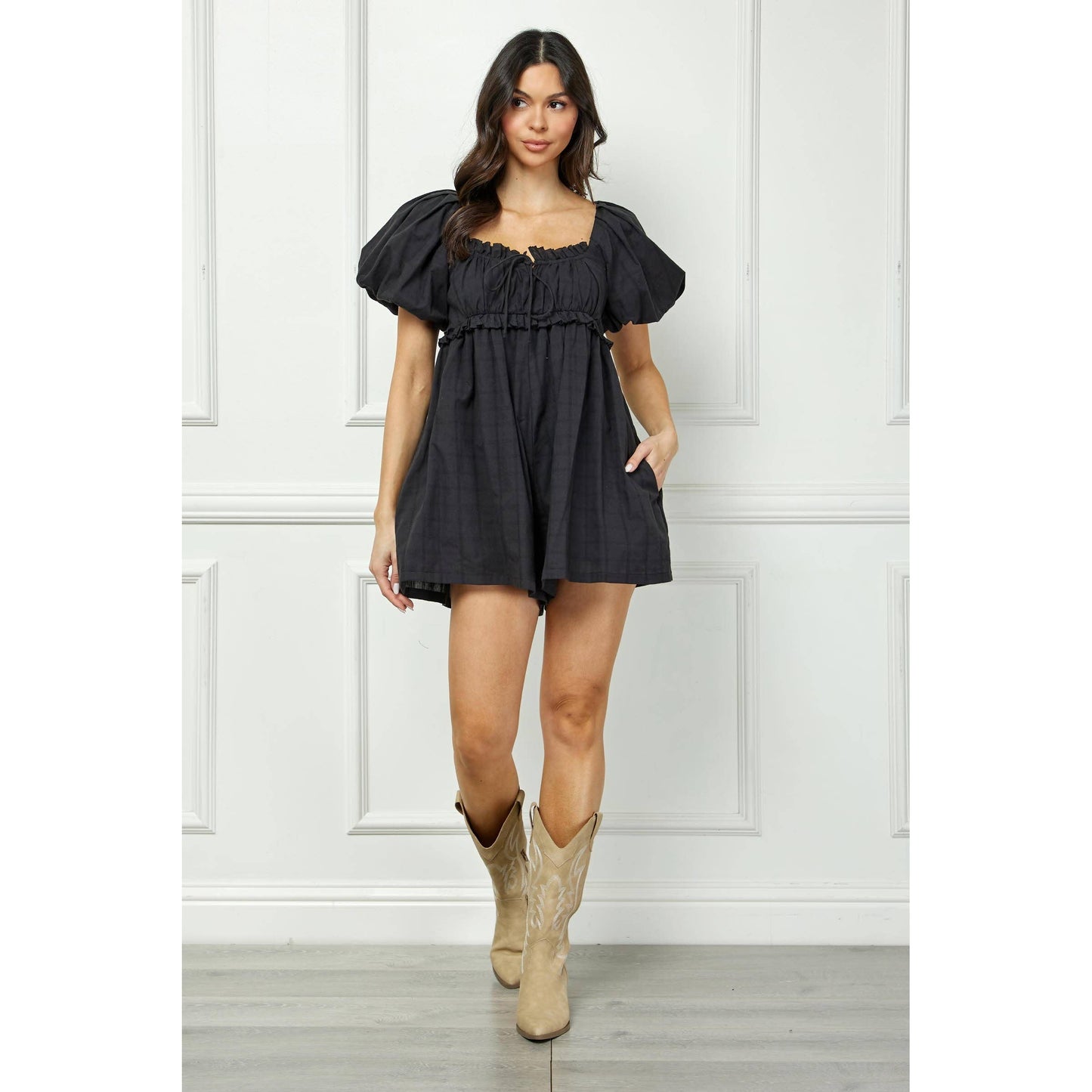 Puff Sleeve Romper