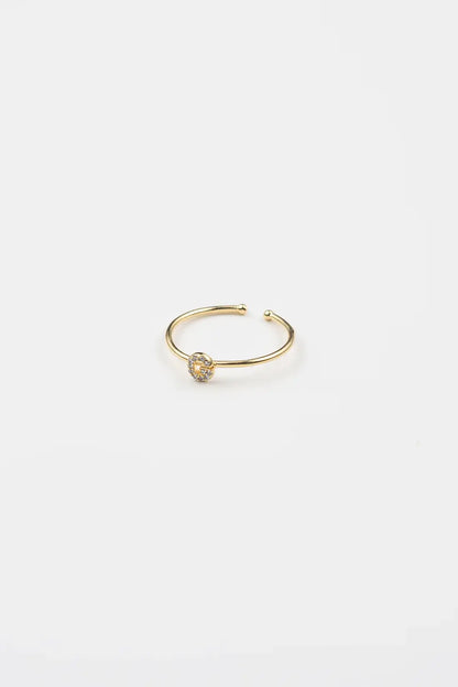 18K Gold Plated Adjustable Initial Ring