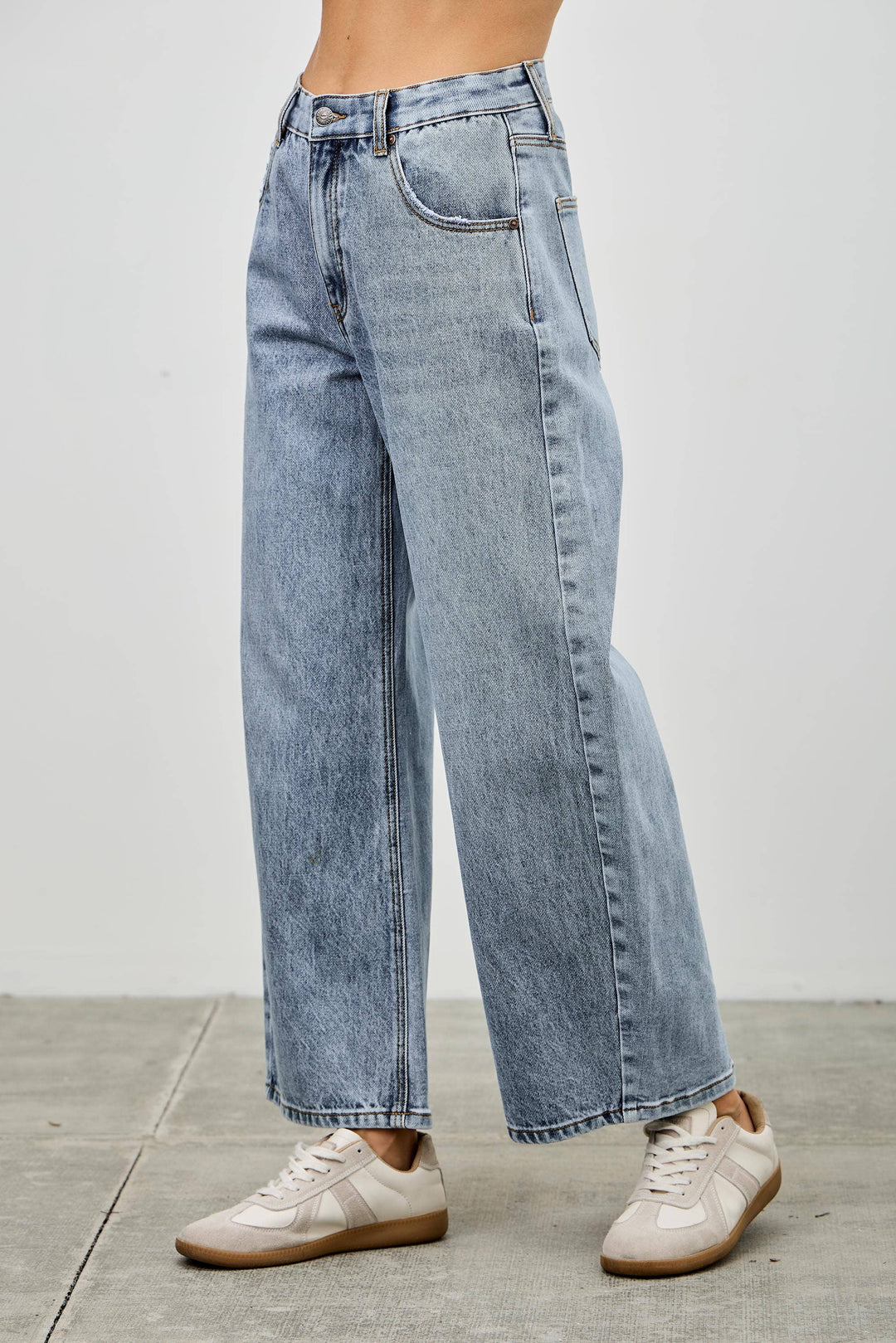 High Rise Denim Barrel