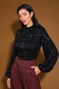 Black Sequin Top