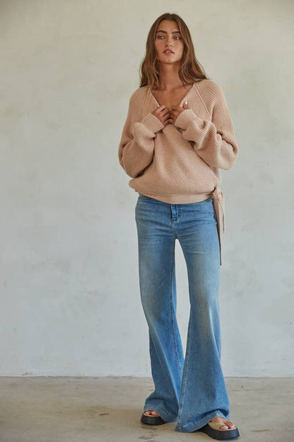HEARTFELT WRAP SWEATER