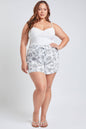 Plus Size Cotton Shorts With Side Patch Pocket