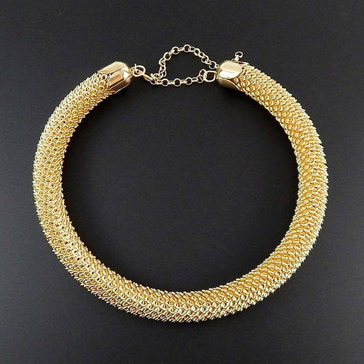 Textured Chain Choker Necklace