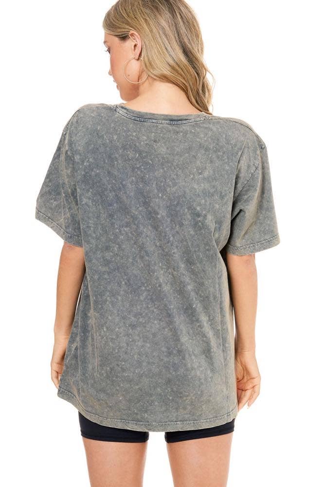 Free Bird 72 Vintage Graphic S/S Washed Boyfriend Tee