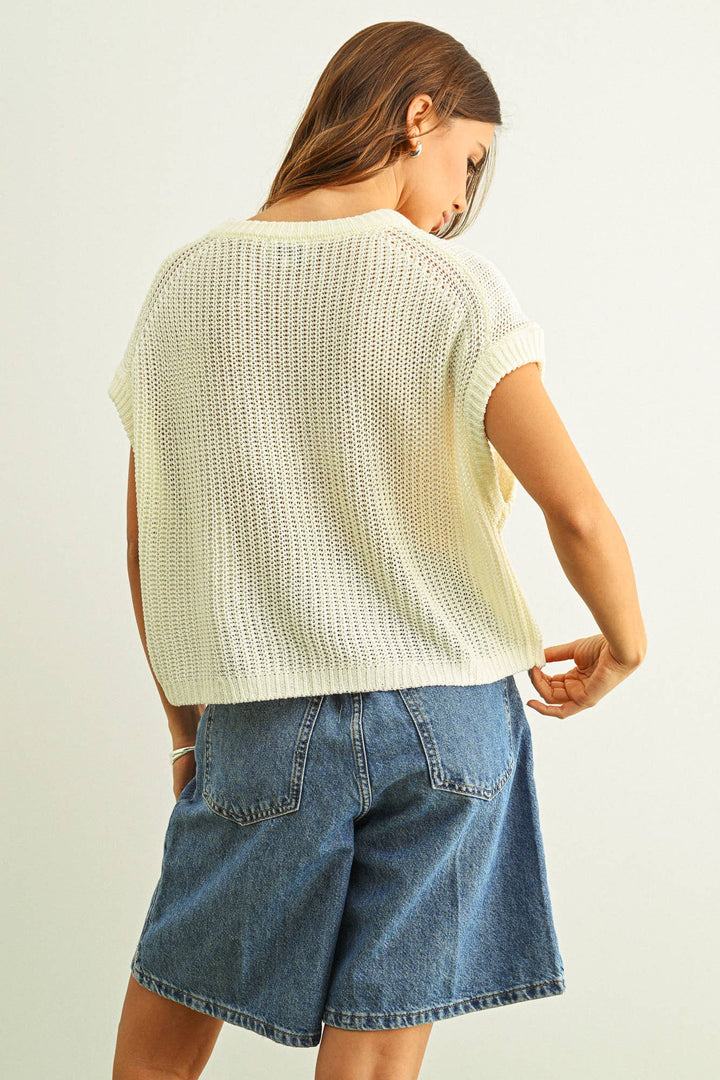 DOLMAN SLEEVE KNITTED TOP