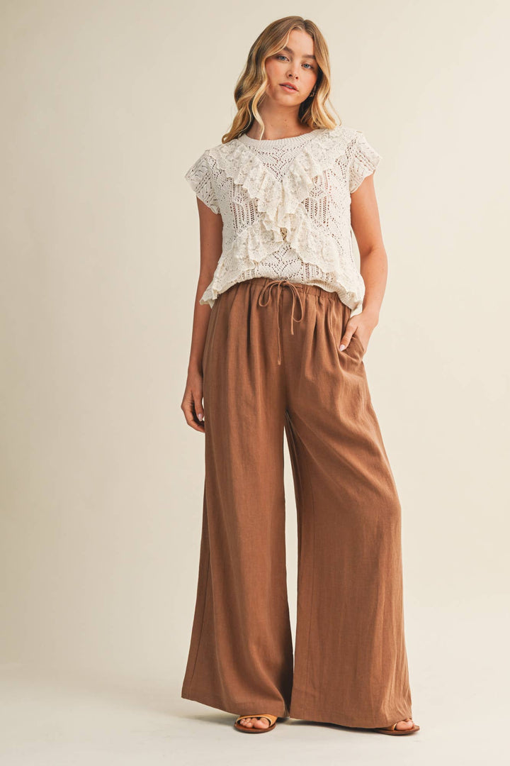 WAIST TUCK DETAIL PANTS
