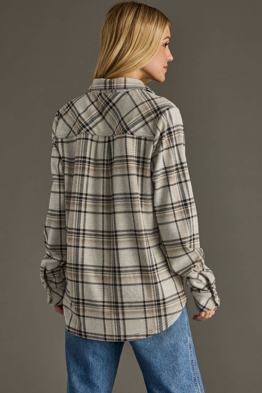 Super Soft Plaid Button-Up