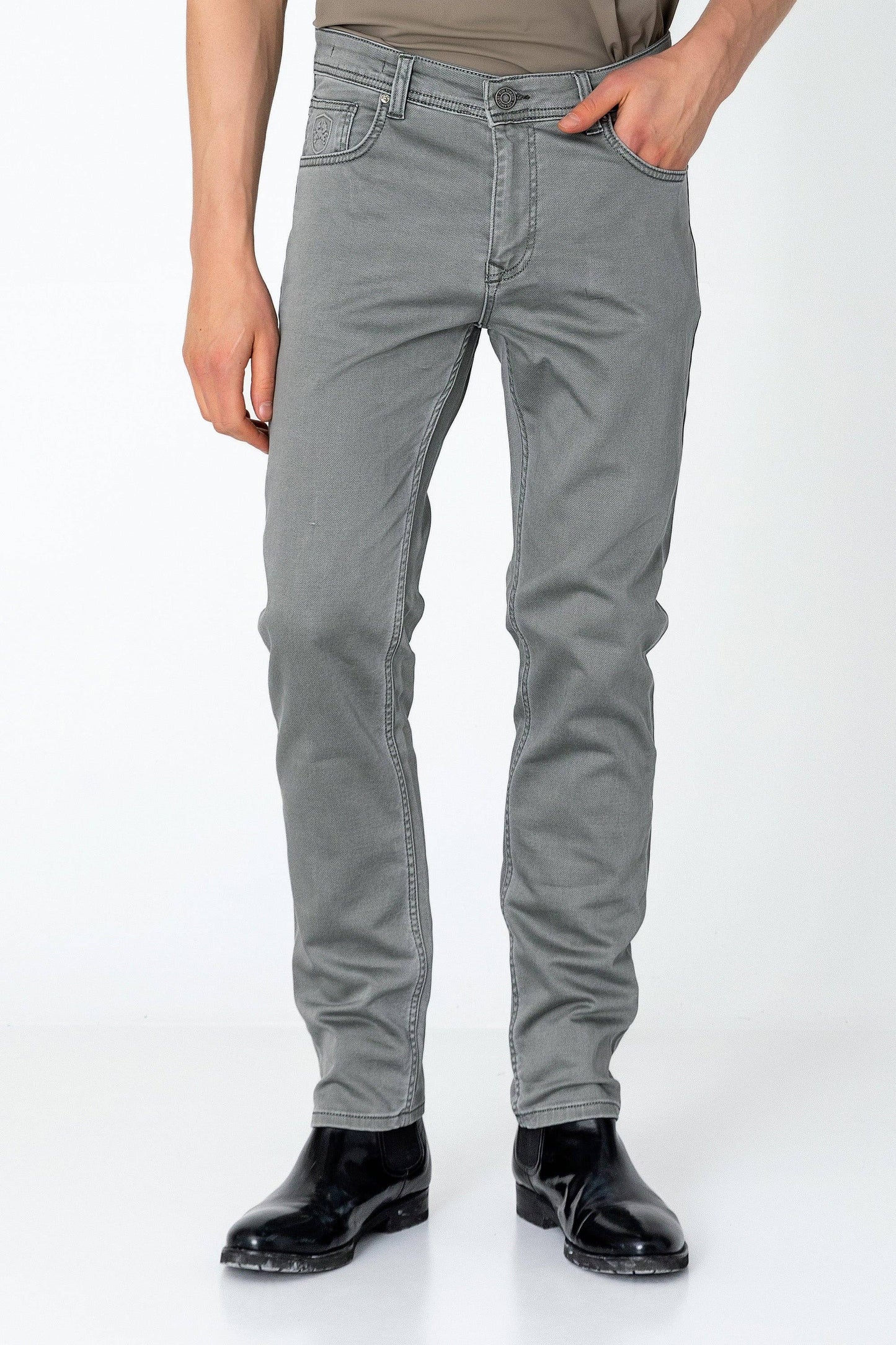 Men's Super Soft 5-pocket Style Pants - Grey