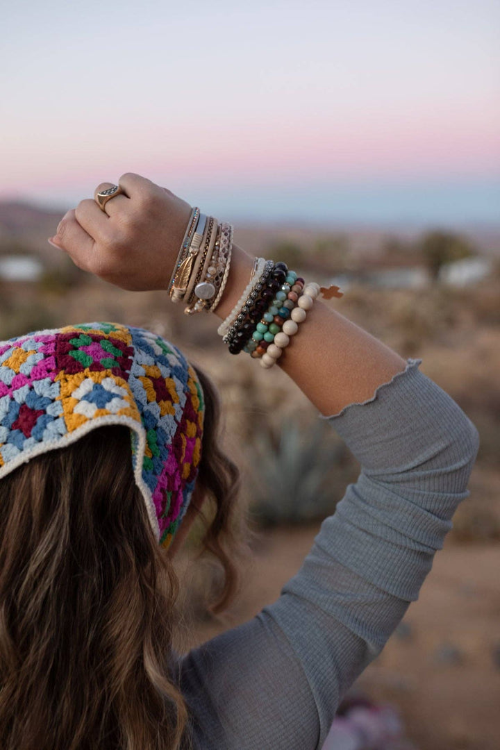 Bohemian Goddess Charmed Bracelet - Beige