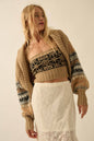 Alpine-Knit Shrug Cardigan and Tube Top Set