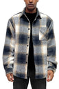 Unisex Flannel Shirt Jacket Shacket Long Sleeve