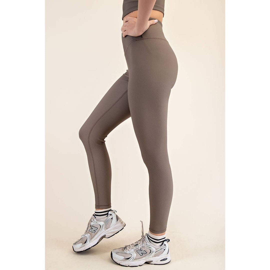 HIGH WAIST RIBBED LEGGINGS