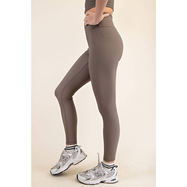 HIGH WAIST RIBBED LEGGINGS