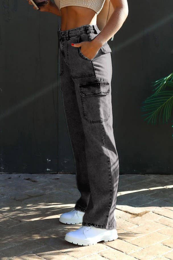 Multi-Pocket Stretchless Cargo Pants