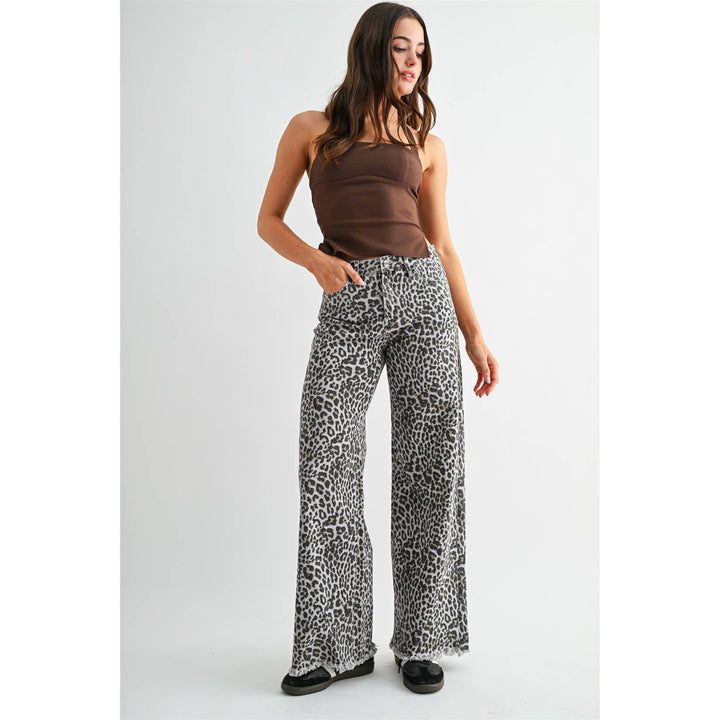 LEOPARD HIGH-RISE WIDE LEG