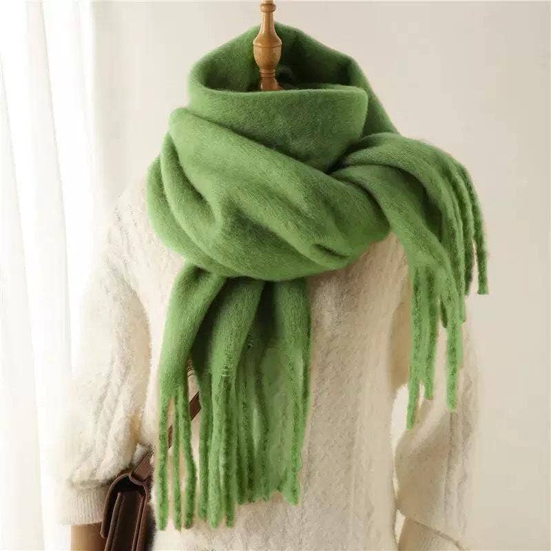 Solid Scarf with Fringe