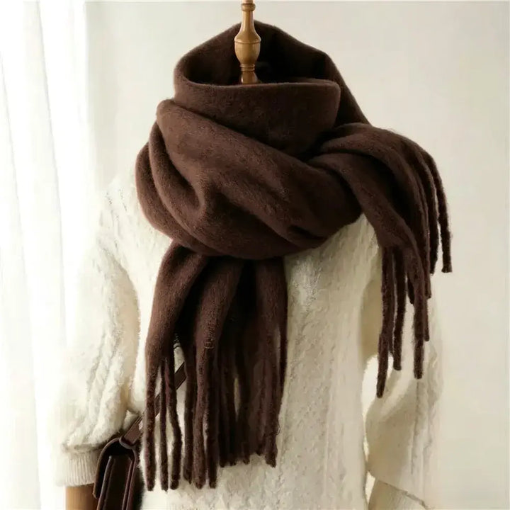 Solid Scarf with Fringe