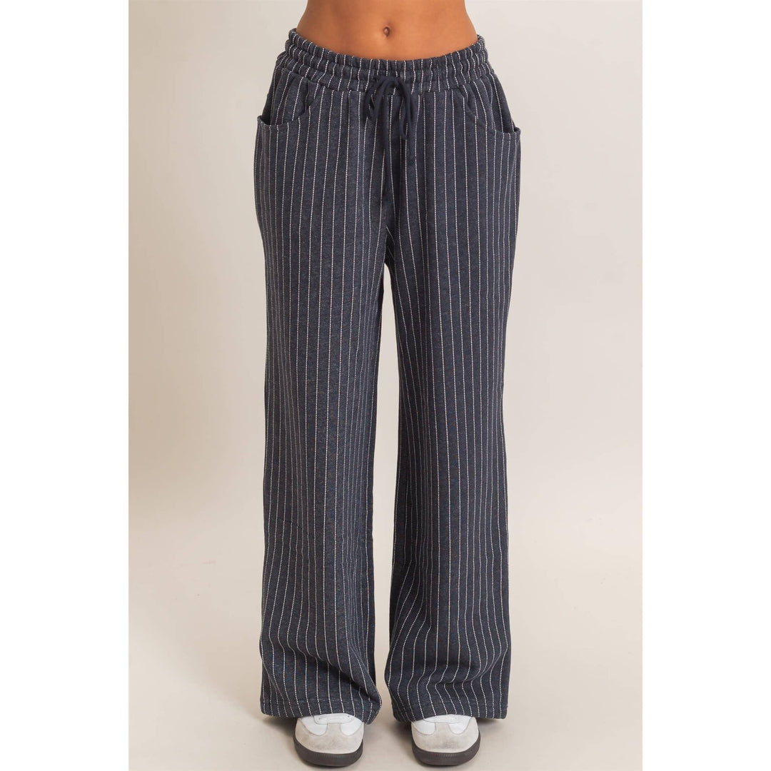Pinstripe drawstring